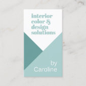 シックパステルシーフオムシーガラスミントティール(緑がかった色)グリーン 名刺 (正面)