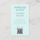 シックパステルシーフオムシーガラスミントティール(緑がかった色)グリーン 名刺 (裏面)