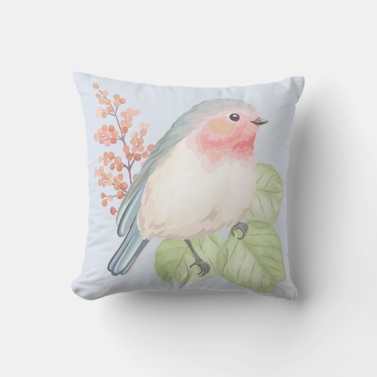 シックパステルバード装飾用クッション クッション (正面)