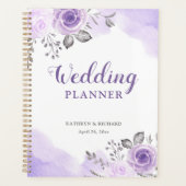 シックパステルパープルバラ庭園の結婚式プランナー プランナー手帳 (正面)