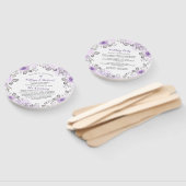 シックパステルパープルフローラ結婚式 プログラムハンドファン ハンドファン (組立なし)