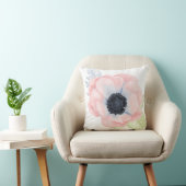 シックパステルピンクポピー装飾用クッション クッション (椅子)