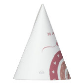 シックパステルピンクレインボーボホ誕生日 パーティーハット (左)