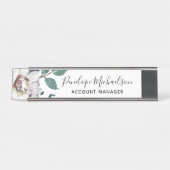シックパステルフローラ（名前とタイトル） デスクネームプレート (正面)
