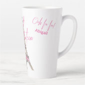 シックパリエッフェルタワーパーソナライズされたSweet sixteen カフェラテマグ (右)