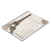 シックパリエッフェルタワー&バラエレガントカスタム ノートブック (左側)