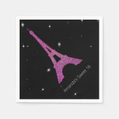 シックパリテーマスウィート16誕生日ナプキンス スタンダードカクテルナプキン (正面)