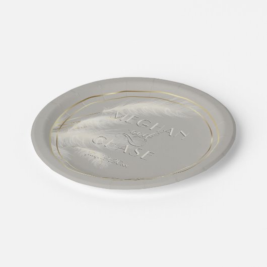 シックパンパスグラス ペーパープレート (アングル)