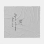 シックパーソナライズされたな新着型キープサケモノグラム フリースブランケット (正面(横))