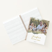 シックパーソナライズされたな破れた写真の感謝ジャーナル ノートブック (内部)