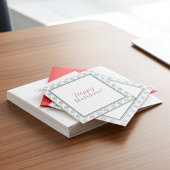 シックパーソナライズされたな4ポインセチアのモチーフ，クリスマス カード