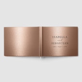 シックパーソナライズされたエレガントカッパー ゲストブック (全面)