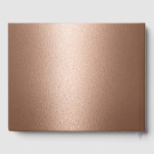 シックパーソナライズされたエレガントカッパー ゲストブック (裏面)