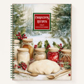 シックパーソナライズされたクラシックレシピノート ノートブック (正面)