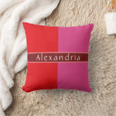 シックパーソナライズされたストライプの クッション (ブランケット)