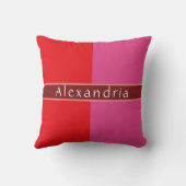 シックパーソナライズされたストライプの クッション (裏面)