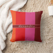 シックパーソナライズされたストライプの クッション (ブランケット)