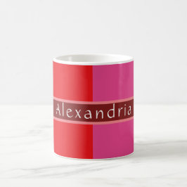シックパーソナライズされたストライプの コーヒーマグカップ