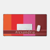 シックパーソナライズされたストライプの デスクマット (キーボード&マウス)