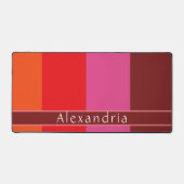 シックパーソナライズされたストライプの デスクマット (正面)