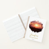 シックパーソナライズされたスプラッシュ写真感謝ジャーナル ノートブック (内部)