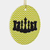 シックパーソナライズされたチェスクリスマスオーナメント セラミックオーナメント (右)