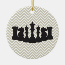 シックパーソナライズされたチェスクリスマスオーナメント