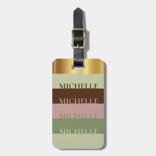 シックパーソナライズされたトラベルラゲージタグ ラゲッジタグ (正面縦)