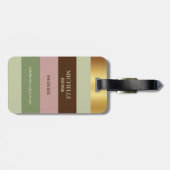 シックパーソナライズされたトラベルラゲージタグ ラゲッジタグ (裏面横)