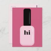 シックパーソナライズされたトレンディーピモダンンク爪、 ネイルポーランド ポストカード (正面/裏面)