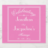 シックパーソナライズされたネーム結婚のビールボトルラベル ビールラベル (シングルラベル)