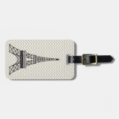 シックパーソナライズされたパリエッフェルタワーラゲッジタグ ラゲッジタグ (正面横)