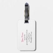 シックパーソナライズされたパリエッフェルタワーラゲッジタグ ラゲッジタグ (裏面縦)