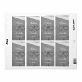 シックパーソナライズされたビーチ結婚式ワインボトルラベル ラベル (フルシート)