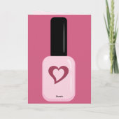 シックパーソナライズされたピモダンンク爪、 ネイルポーランド誕生日 カード (裏面)