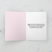 シックパーソナライズされたピモダンンク爪、 ネイルポーランド誕生日 カード (内部)