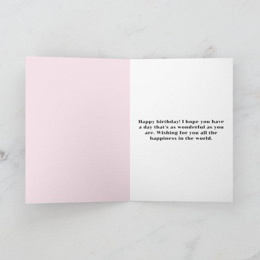 シックパーソナライズされたピモダンンク爪、 ネイルポーランド誕生日 カード (内部)