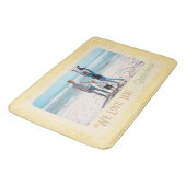 シックパーソナライズされたフォト文字おばあちゃんギフトイエロー バスマット (アングル)