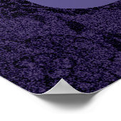 シックパーソナライズされたフォト文字おばあちゃんギフトバイオレット ポスター (角)