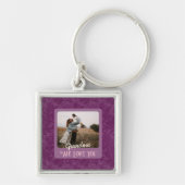 シックパーソナライズされたフォト文字おばあちゃんギフト キーホルダー (正面)