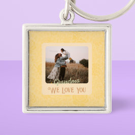 シックパーソナライズされたフォト文字おばあちゃんギフト キーホルダー