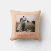 シックパーソナライズされたフォト文字祖父母ギフト クッション (正面)
