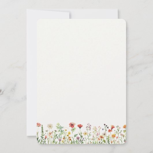 シックパーソナライズされたフローラエレガントノートカード ノートカード (裏面)