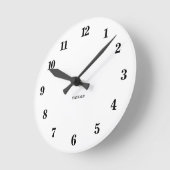 シックパーソナライズされたミエレガントマルモダンリストホワイト ラウンド壁時計 (傾斜)