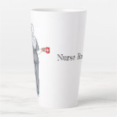 シックパーソナライズされたムスリムウーマンナースマグ カフェラテマグ (正面)