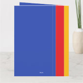 シックパーソナライズされたモダンカラーストライプ誕生日 カード (裏面)