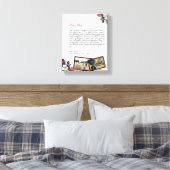 シックパーソナライズされたラブレター手書きギフト キャンバスプリント (インサイチュ (寝室))