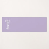 シックパーソナライズされたラベンダーパープルモノグラム名 ヨガマット (正面(横))