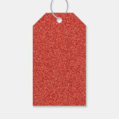 シックパーソナライズされたレッドグリッターメリークリスマスネーム ギフトタグ (裏面)