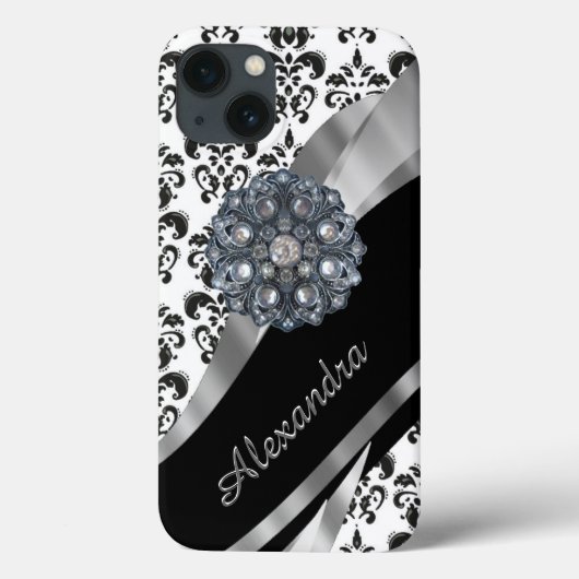 シックパーソナライズされたヴィンテージガーリーダマスク Case-Mate iPhoneケース (裏面)